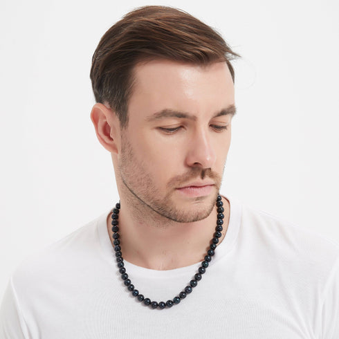 6-7mm Versatile Dyed Black Pearl Necklace - House Of Pearls